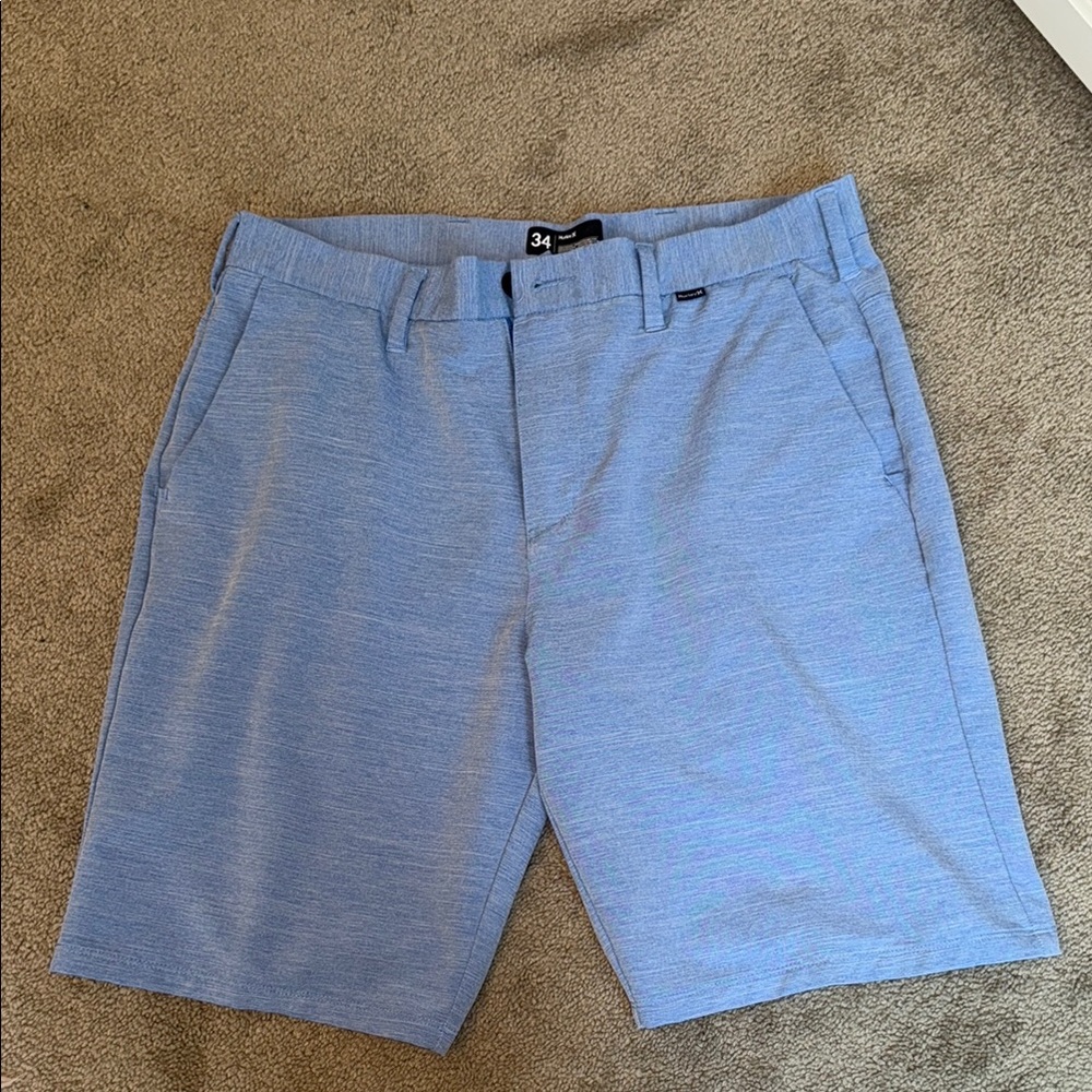 Hurley Light Blue Flat Front Shorts
